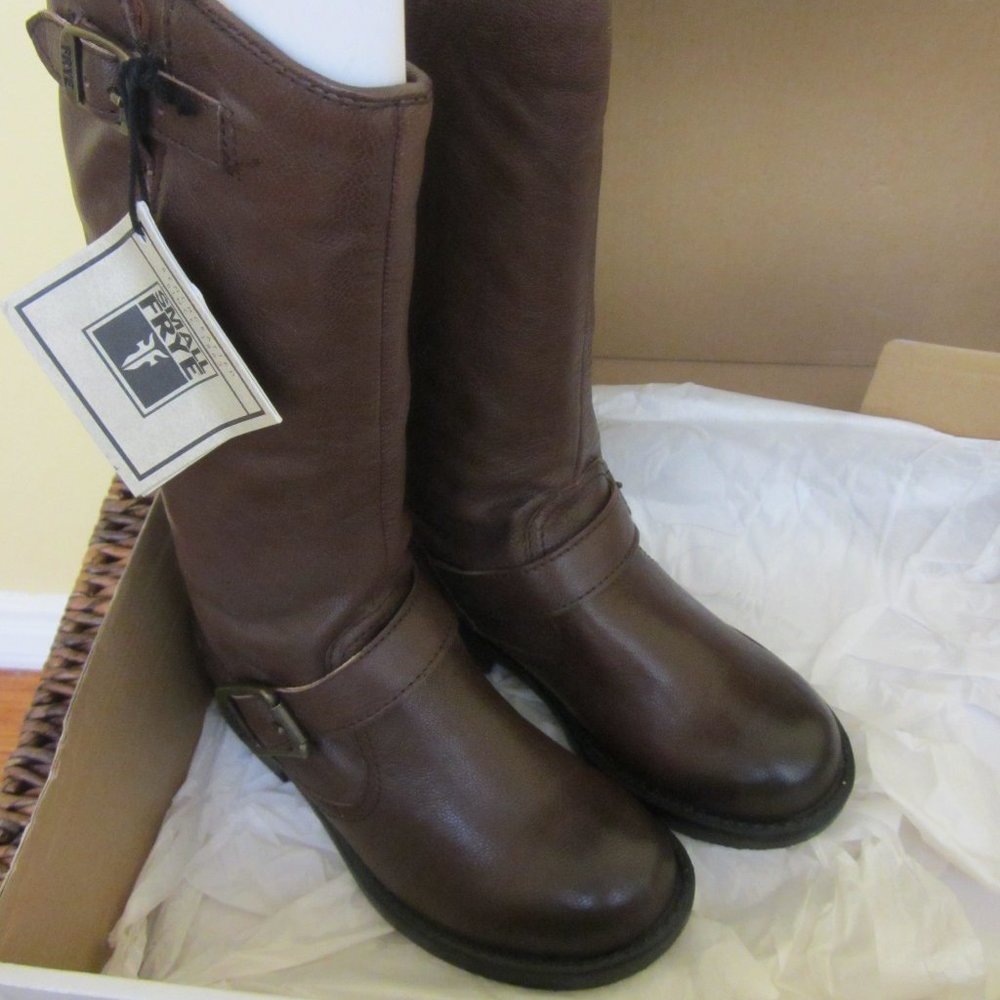 Frye Girl's tall brown leather boots